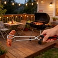 thumbnail image 6 of Stainless Steel Scissor Cooking Tongs, Kitchen Cooking Tongs, Wire Metal Tongs for Cooking, Heat Resistant, Small Scissor tong for BBQ, Grilling, Hot Food, with Silicone Handle, 11 Inch, 6 of 7