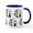 White/Navy Inside, variant on CafePress - Boho Owl And Moon Gothic 11 Oz Ceramic Mug - 11 oz Ceramic Mug - Novelty Coffee Tea Cup