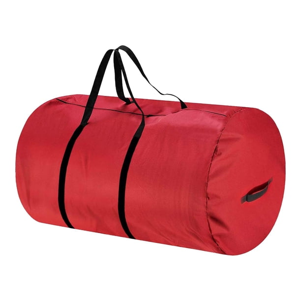 Bolsa de almacenamiento navideña Strade Fareast Limited con asas de transporte y cremalleras Rojo
