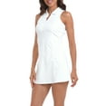 thumbnail image 4 of HDE Women's Tennis Dress Zip Golf Dresses w/ Separate Shorts White - XL, 4 of 6