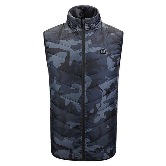 PPLoney Heated Vest for Outdoor Activities - Warm Clothing for Riding, Skiing, Fishing - Rechargeable with 5V Power Bank - Slim Fit, Hooded, Casual Style - Winter Wear for Comfortable and Pain Relief