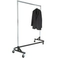 thumbnail image 2 of Commercial Garment Rolling Z-Rack - KD Construction With Durable Square Tubing, Heavy Duty, Chrome/Black Finish, 2 of 2