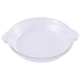 thumbnail image 2 of 8 Inch Glass Pie Plate Pie Baking Dishes Transparent Microwave Oven Plate for Household Kitchen, 2 of 9