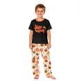 thumbnail image 3 of Family Matching Halloween Pajamas Set - 2 piece Halloween Short Sleeve Top and Pants Outfit,Cartoon Spooky Theme Halloween Pajamas for Family Photos for 6 Years Pjs, 3 of 6