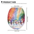 thumbnail image 5 of ZIATUBLE Christmas Snowflakes Toilet Lid Dust Cover Snowman Toilet Lid Covers Elongated Seat Protector Cover Decorative Toilet Seat Covers Lids Easy to Clean Toilet Seat Covers, 5 of 6