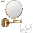 thumbnail image 2 of Makeup Mirror Bathroom Mirror Wall Mounted Makeup Mirror 8- inch Two- Sided Swivel Wall Mounted Mirror Extending Folding Bathroom Shaving Cosmetic Make Up Mirror3X/ 5X Magnification, 2 of 4