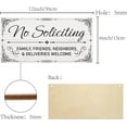 thumbnail image 2 of No Soliciting Family Friends Neighbors & Deliveries Welcome Sign Farmhouse Wooden Hanging Sign Wood Plaque with Jute Twine Rustic Wall Art Decor, 2 of 9