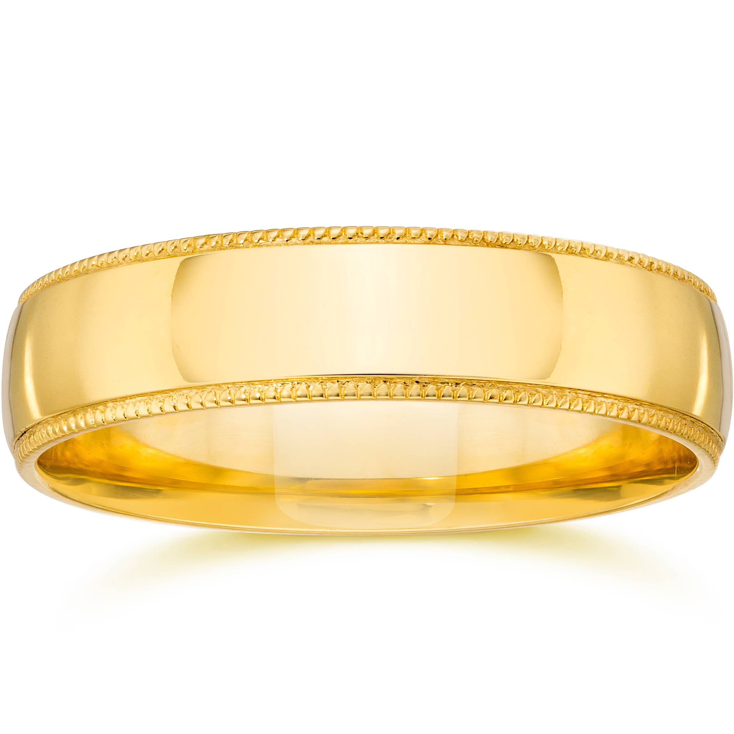 4MM Milgrain Ladies & Mens Wedding Band 4.4 g Super Jeweler Men Accessories Jewelry Rings 18K 