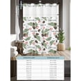 thumbnail image 6 of No Hook Shower Curtain with Snap in Liner,Rustic Pinecone Berry Leaf Waterproof Bath Curtain Double Layers with See Through Top Window,Seamless Watercolor Winter Plant Hotel Shower Curtains 60x72in, 6 of 9