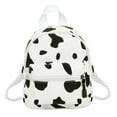 thumbnail image 1 of AMERTEER Vache Imprimer Sac à Dos Femmes Toile Écolière Adolescente Mini Sac à Dos (Blanc), 1 of 1