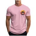thumbnail image 2 of Yaoyar Mens Short Sleeve T-Shirts Graphic Crew Neck Casual Shirt Summer Beach Palm Tree Printed Vintage Hawaiian Tees, 2 of 5