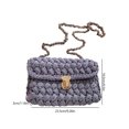 thumbnail image 3 of Bolsa cruzado para mujer Tira de hilo Gancho Bolsas de hombro tejidos Monederos pequeños (Gris) Ndcxsfigh Para Estrenar, 3 of 7