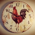 thumbnail image 2 of Soaying 10" Quartz Rustic Rooster Indoor Wall Clock, Silent Mechanism, 2 of 8