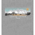 thumbnail image 2 of Adventure Society Grand Teton Wyoming Crew Neck Short Sleeve Adult T-shirt-Medium-Heather Gray, 2 of 3