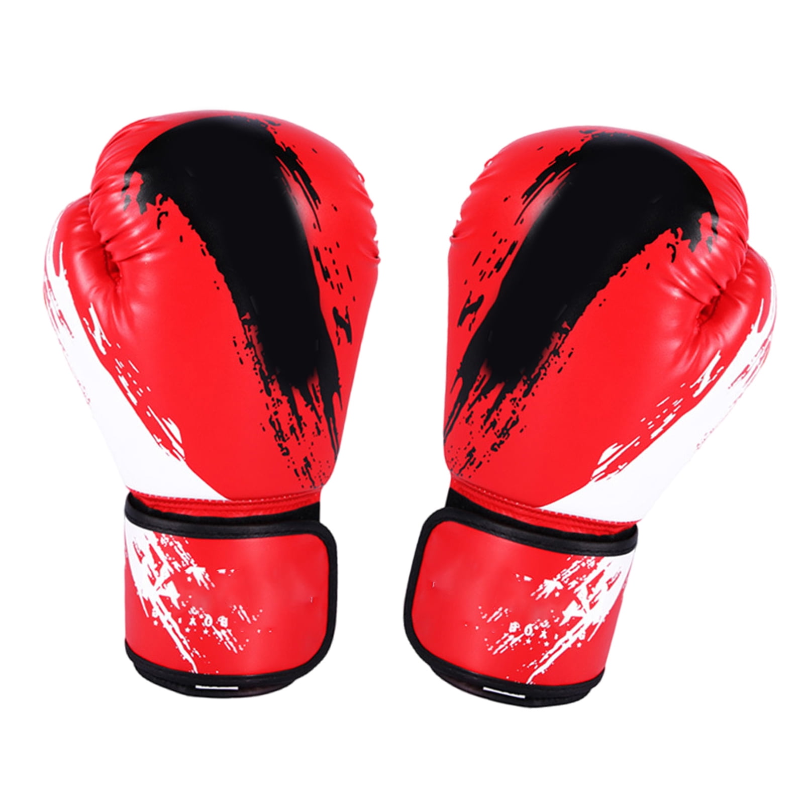 Leather Kickboxing Training Gloves Sparring Glove for Men Women Teens Kickboxing Boxing Workout Gym Fitness 10oz 6oz