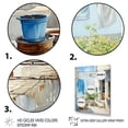 thumbnail image 3 of Designart "Blues of Washday in Provence I" Illustration Canvas Wall Art - Modern Green Laundry Living Room Canvas Art, 3 of 6