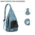 thumbnail image 4 of Penguin Print Sling Backpack - Emperor Penguin & Snow Pattern Shoulder Bag, Water-Resistant Travel Pack for Women & Men, 4 of 4