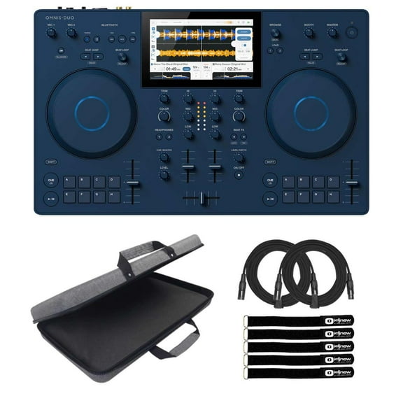 AlphaTheta OMNIS-DUO All-in-One Portable DJ System with Case Package