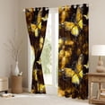thumbnail image 4 of Feelyou Romantic Gold Butterfly Black Out Curtains, Glitter Stars Starry Sky Curtains Pack of 2 (42x63 Each), Dreamy Animal Bedroom Curtains, Blackout Curtains Room Decor, 4 of 7