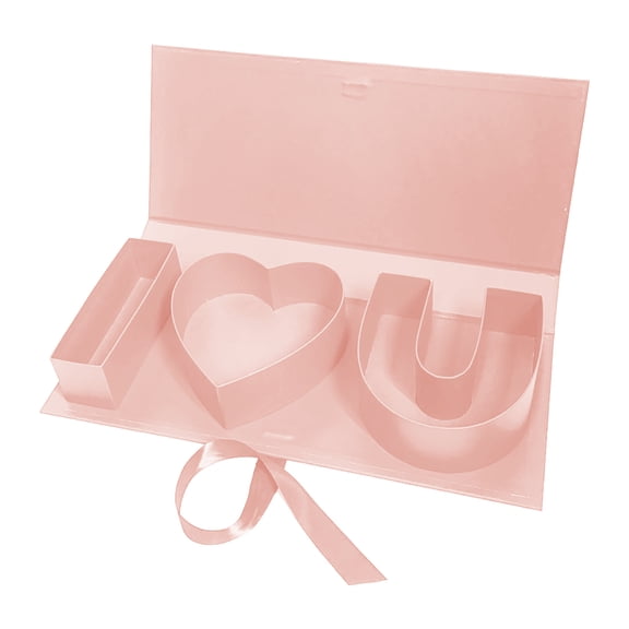 Empty Flower Gift Box Fillable Letters Container Decorative Cardboard Mother Day Decor Letter Shaped Box for Mom