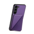 thumbnail image 2 of TECH CIRCLE Case for Samsung Galaxy A22 5G (6.6") 2022 Release Cell Phone - Premium Faux Leather/Silicone Back Cover Phone Case [Built-in Viewing Stand/Card Holder] Lightweigt Thin Cover Shell, Purple, 2 of 6