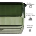 thumbnail image 4 of Set de 3 Cajas de Almacenamiento con Tapa | Plástico Resistente, Transparente Verde y Diseño Apilable con Asas para Organización del Hogar u Oficina, 4 of 5