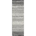 thumbnail image 6 of Hauteloom Constantinople Moroccan Trellis Bohemian Living Room, Bedroom Area Rug - Traditional Farmhouse Carpet - Black, Gray, White - 4' Square Area Rug, 6 of 20
