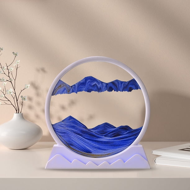 Lámpara De Mesa 3D Dynamic Sand Art RGB Color que cambia el marco de arena que fluye 3D Deep Sea Sandscapes Ndcxsfigh Para estrenar