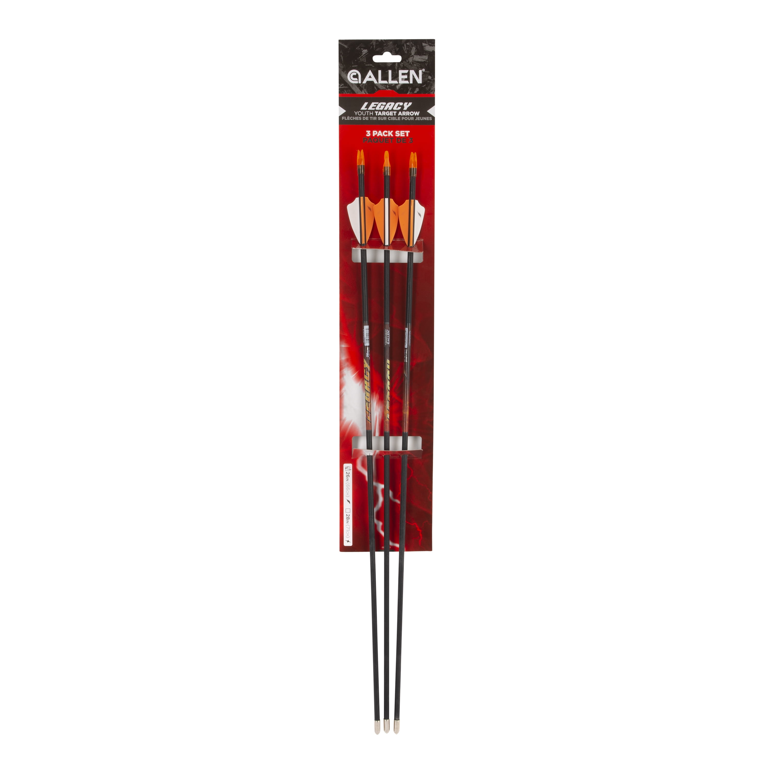 Razor 26 Blade100 Youth Arrows By Allen Company 3 Pack Neon Multi Color Walmart Com