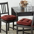 thumbnail image 3 of Greendale Home Fashions Indoor Reversible Corduroy Chair Pad (2-Pack), Wine, 3 of 6