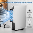 thumbnail image 2 of PS5 Cooling Fan with LED Light,Quiet and Efficient Cooling System for PS5 Cooler,2 Fan Speeds,USB 3.0 Port Compatible with PlayStation 5 Digital & Discs Edition，Not for PS5 Slim and New PS5 Pro, 2 of 7
