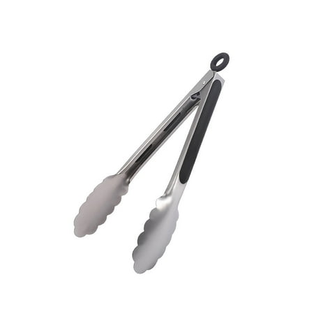 

XEOVHV 304 Stainless Steel Kitchen Tongs Brushed Steel Food Tongs with Ergonomic Grip Tools Suitable for Kitchen Use