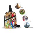 thumbnail image 5 of Lsque Mario Pattern Chest Package – Foldable Waterproof Chest Bag with Adjustable Shoulder Strap, Double Zipper Compartments & D-Buckle Design, 5 of 7