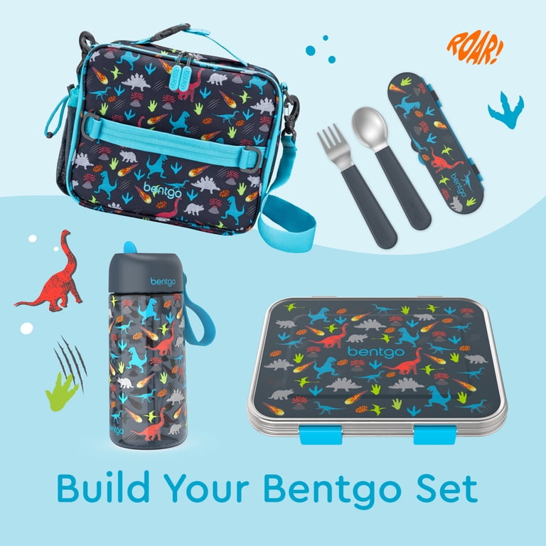 Bentgo Kids Stainless Steel Utensil Set with Case, Dinosaur photo 2