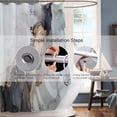 thumbnail image 3 of Black and Gold Marble Bathroom Shower Curtains Set,Luxury Abstract Fluid Art Ink Waterproof Fabric Bath Curtain Sets with 12Hooks 72X72In,Waterproof Fabric, 3 of 6