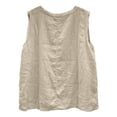 thumbnail image 5 of Zysthvn Athletic Men's Sleeveless Shirts Cotton Running Summer Shirts for Men Button Crew Neck Solid Pocket, 5 of 6