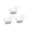 thumbnail image 3 of koolsoo 3x Hanging Planter Basket Above The Rail Flower Pot Holder Around Hanging Railing Planters for Window Courtyard Outdoors in The Interior Outdoors White, 3 of 8