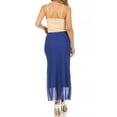thumbnail image 3 of Women's High Rise Chiffon Overlay Maxi Draped Skirt with Waist Tie Accent., 3 of 6