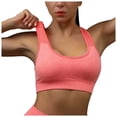 thumbnail image 1 of FhsagQ Bra Womens Bras Crotchless Medium Impact Sports Bras for Women Workout Crop Tops with Removable Pads Yoga Racerback Bra Bras for Women with Robe Crotchless Womens Bras with Robe Red L, 1 of 8