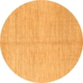 thumbnail image 1 of Ahgly Company Indoor Round Solid Orange Modern Area Rugs, 6' Round, 1 of 4