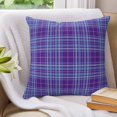 thumbnail image 3 of Pillow Covers 18x18 Set of 2, Buffalo Plaid Throw Pillow Covers Decorative Couch Cushion Cover, Purple Blue Farmhouse Gingham Striped Microfiber Soft Square Pillowcases for Bedroom Living Room Sofa, 3 of 9