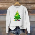 thumbnail image 2 of Caywon Women's Christmas Printed Sweater Round Neck Long Sleeve Knit Sweater Top Festive Christmas Patterns Classic Round Neck Design, 2 of 4