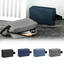 Travel Toiletry Bag for Men and Women, Waterproof Cosmetic Organizer, Foldable Storage Pouch with Handle, for Travel, Gym, and Daily Use, Gray, by FAJHHA