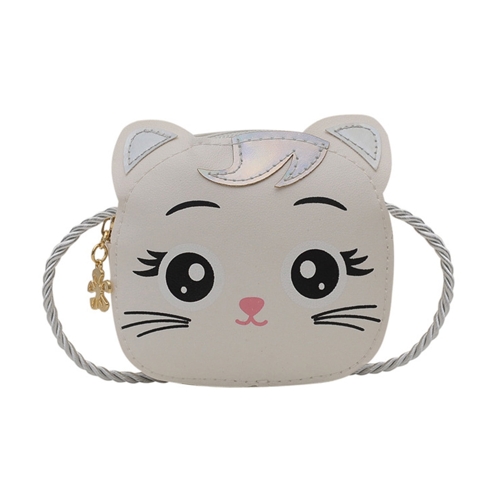 Adorable White Kitty Crossbody Bag