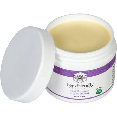 Best Night Cream Certified Organic Night Cream By BeeFriendly, Anti Wrinkle, Anti Aging, Deep Hydrating & Moisturizing Night Time Eye, Face, Neck & Decollete Cream for Men and (Best Anti Aging Cream)