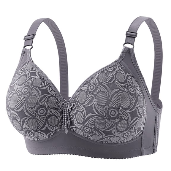 Half Bras for Women Strapless Womens Push up Wireless Bra Full Cover Padded Bralette Plus Size Adjustable Strap Comfortable Support T-Shirt Bras Gray L