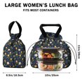 thumbnail image 5 of Pioneer Flower Floral Print Pattern Drawstring Lunch Bag Women - Drawstring Lunch Bag Insulated for Work Office - Stain-Resistant Large Lunchbags for Women with Multi-Pockets, 5 of 6