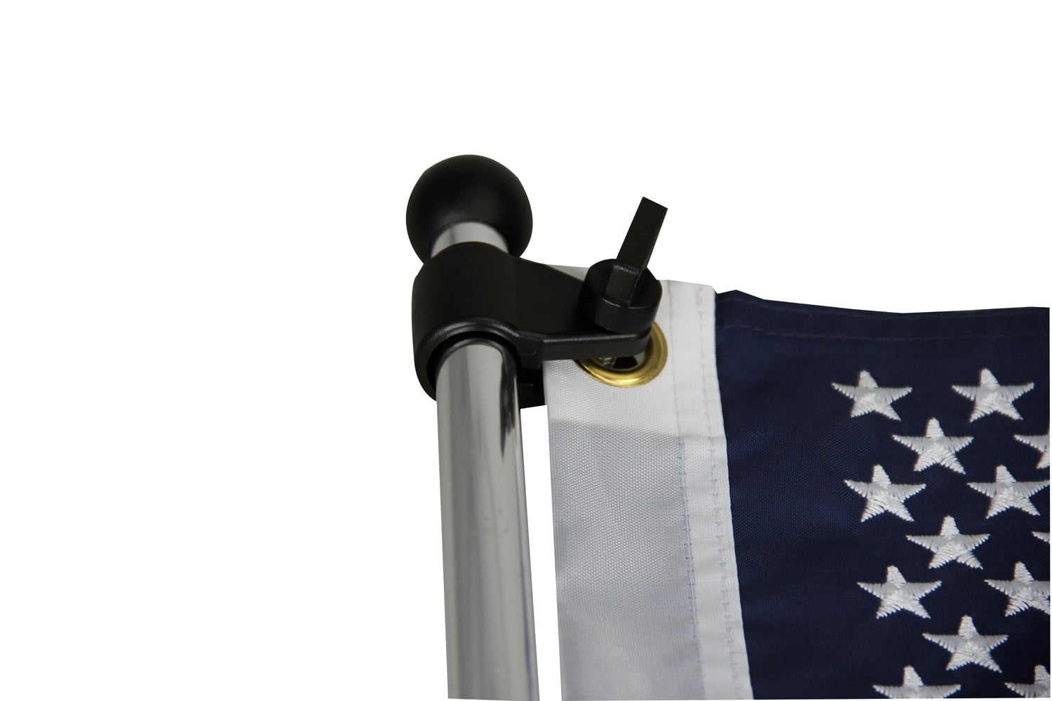 Pactrade Marine Boat Flag Pole Telescoping from 26" to 48" Aluminum 3/4" Tube w/USA Flag