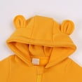 thumbnail image 4 of Caqnni Baby Boy Girl Hooded Romper Jumpsuit Bodysuit Outfits (Orange,0-3 Months), 4 of 8