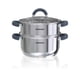 thumbnail image 1 of Sunhouse Olla Vaporera De 3 Cuartos Con Tapa Olla Vaporera Multiusos De Acero Inoxidable De 2 Niveles Con Asas Que Se Mantienen Frías Fondo De Tres Capas Compatible Con Todas Las Estufas Y Perfecta Pa, 1 of 8